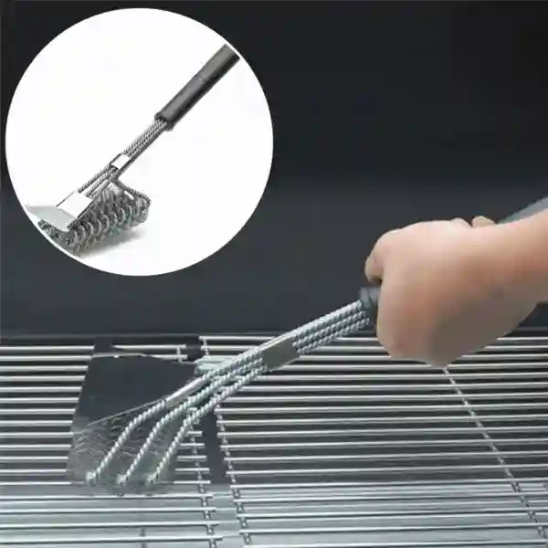 BrushGrill, metalna četka s strugalicom za čišćenje roštilja