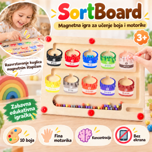 SortBoard, didaktička igračka za organiziranje te učenje boja